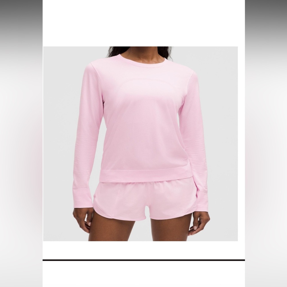 Lululemon Swiftly Tech Long Sleeve Size 14 Pink Organza
